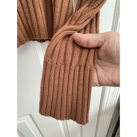 Y2K American Eagle Sweater Womens Small Ribbed Knit Fisherman Preppy Academia - Picture 6 of 9